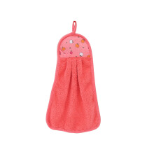 Kitchen Hand Towel Turquoise Microfiber with Hanging Loop