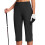 Dame højtaljede stretch capribukser sorte S-5XL 4