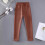 Calça legging infantil de ioga, cor sólida, forrada com lã macia e elástica. 4
