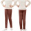 Calça legging infantil de ioga, cor sólida, forrada com lã macia e elástica. 7