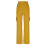 Dames cargo legging met elastische tailleband en zakken, geel 8