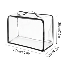 Clear PVC Zippered Storage Bags for Clothes and Linens with