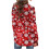 Dame cardigan med åben front og juleprint 2