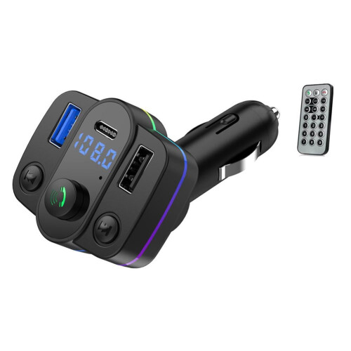 Bluetooth 5.0 Car Transmitter with PD USB Type-C and Dual