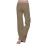 Dame cargoleggings med elastisk midje og lommer brun 6