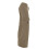 Dame cargoleggings med elastisk midje og lommer brun 7