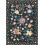 Χαλί Boho Floral Πλενόμενο Μαλακό Χαμηλό Πέλος 5x7 Μαύρο 4