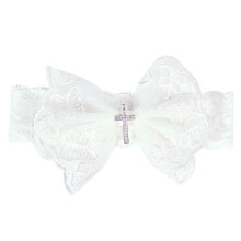 Baby Lace Bow Headband for Girls Breathable Turban Hairband