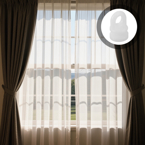 Track Curtain Hooks White 200 Pieces