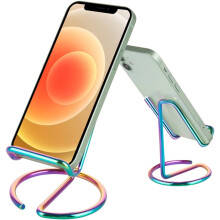 Supporto per telefono in metallo arcobaleno da scrivania – Adatto a tutti i telefoni,