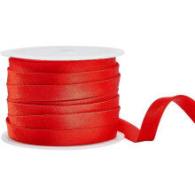 Satin Bias Tape 3/8 inch Double Fold 13.5 Yard Red