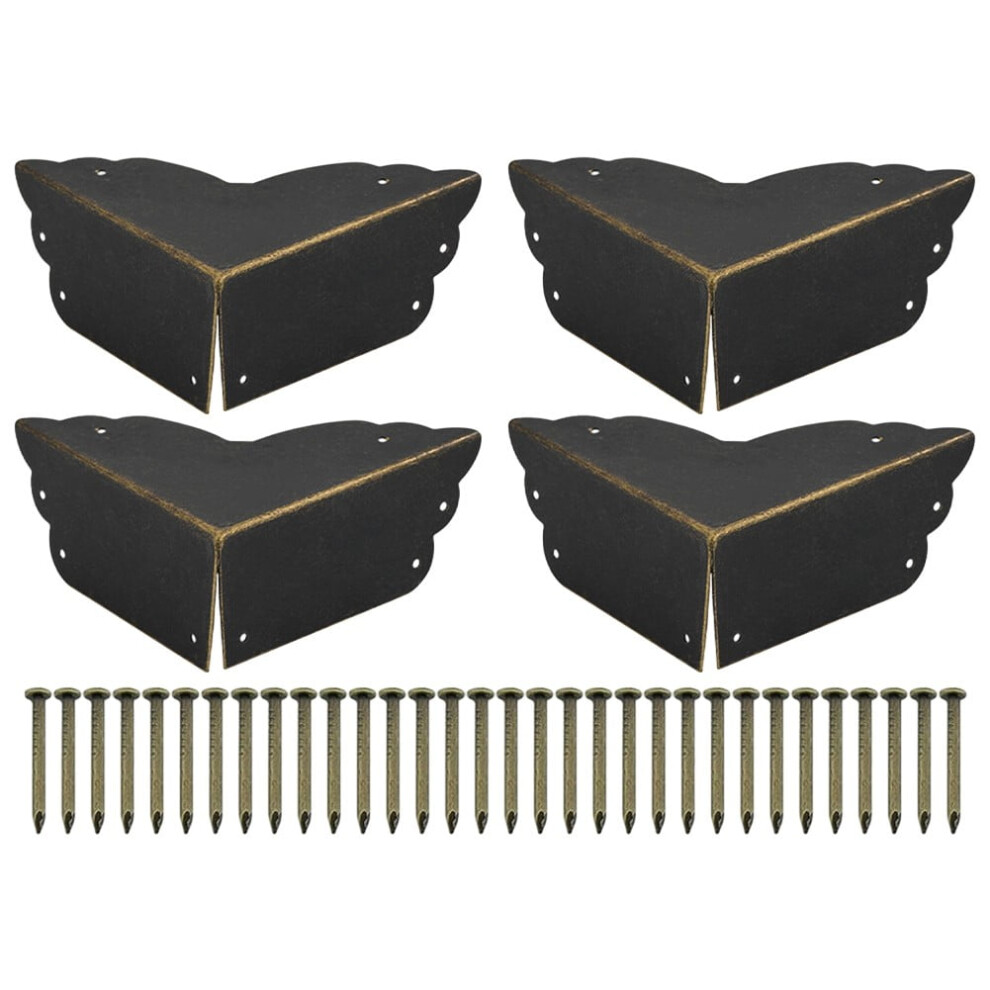 Antique Corner Wrap Protectors Bronze Metal 4-Pack