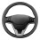 Cowhide Steering Wheel Cover Anti-Slip Black Line Universal 1