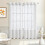 Semi-Sheer Grommet Curtains 100x200cm White Polyester 1
