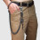 Punk Style Adjustable Waist Chain for Men PU Alloy 3