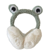 Pluche oorkappen met kikkerprint, fleece oorwarmers