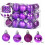 Mini Christmas Tree Ball Ornaments Purple Shatterproof 1
