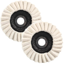 Wool Felt Flap Polishing Discs 2 Pack for Metal Marble Stone