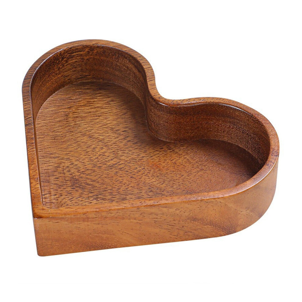 Solid Nut Wood Stackable Fruit Tray â Heart Shape