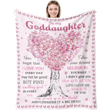 Couverture cadeau pour filleule 152 x 203 cm