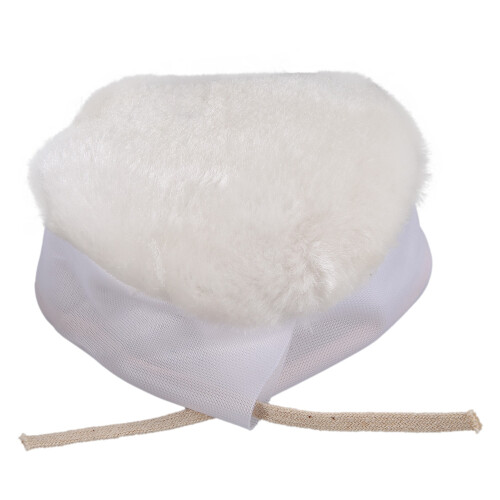 5 PeçAs Kit Polidor/TampãO Almofada de Gorro de Lã Macia Branca: 4 Polegadas 2