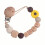 Flower Pacifier Clip Silicone Bead Chewable Teether for 1