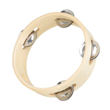 Tambourine Wooden Craft Percussion Instrument 6 Inch