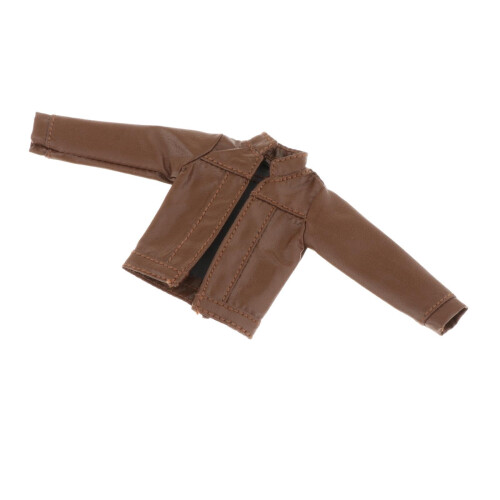 Casaco tipo jaqueta de manga comprida em escala 1/12 para boneca feminina de 15 cm (6 polegadas). 2