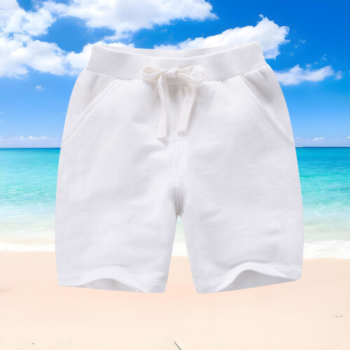 Kids Summer Casual Shorts with Pockets Solid Color 1