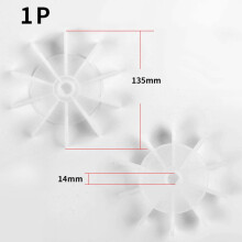 Air Compressor Fan Blade Plastic 135x14mm White 1pc
