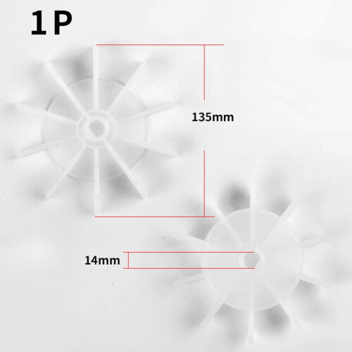 Air Compressor Fan Blade Plastic 135x14mm White 1pc
