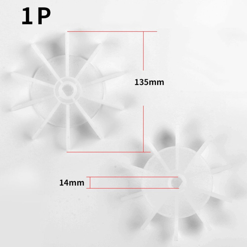 Air Compressor Fan Blade Plastic 135X14mm White 1Pc 9178400852473