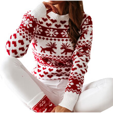 Women's Christmas Sweater White L
