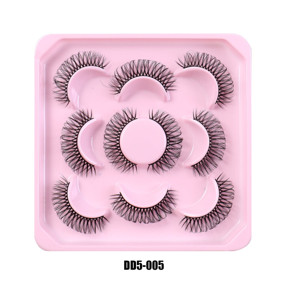Russian Curl D-Curve False Eyelashes 5 Pairs