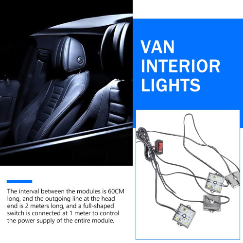 LED Camper Light Iron ABS for Vehicles 2 Pack 1.7 x 1.4 in 1