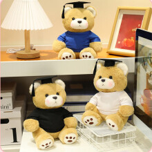 Graduation Bear Plush Toy 10 inch Brown Teddy with Cap and