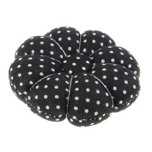 Polka Dot Pumpkin Pin Cushion with Black Elastic Wrist Belt