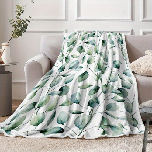 Sage Green Eucalyptus Fleece Blanket 280gsm