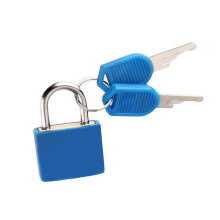 Small Keyed Padlock 23mm Gold Metal Plastic