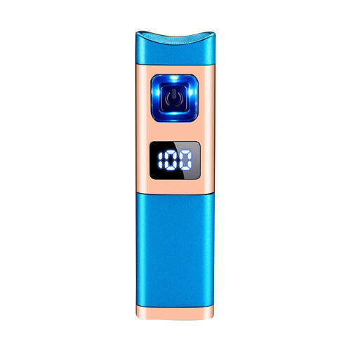 Rechargeable Refillable Torch LED Display Windproof