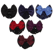 Hair Clip with Net for Women Buns 6 Pcs