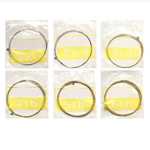 Acoustic Guitar Strings Set of 6 Steel Strings