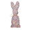 Easter Bunny Tiered Tray Decor Fabric Stuffed Rabbit 9.6 1