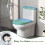 Ensemble de couvre-toilettes universel à base élastique (1 pièce) 4
