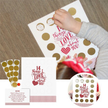 Valentine's Day Scratch-Off Cards "14 Things I Love About