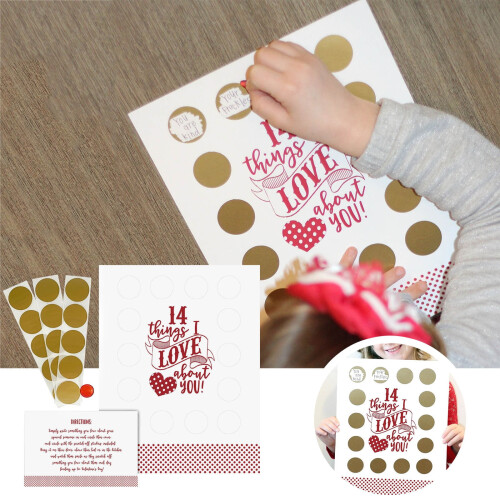 Valentine's Day Scratch-Off Cards "14 Things I Love About