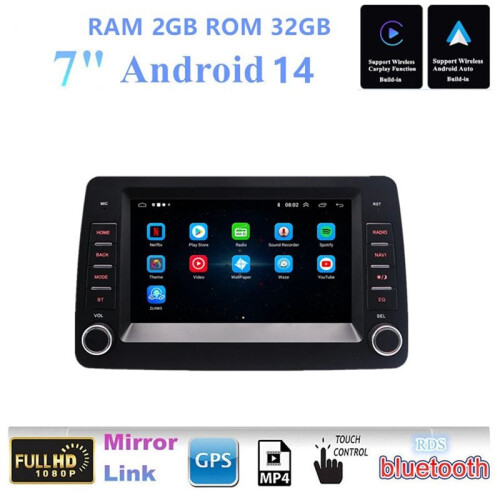 Rádio Automotivo Android 14 de 7 Polegadas para  03-12, Som Automotivo, Reprodutor Multimídia, Carplay, Android, Navegação Automática, WIFI 2+32G 2