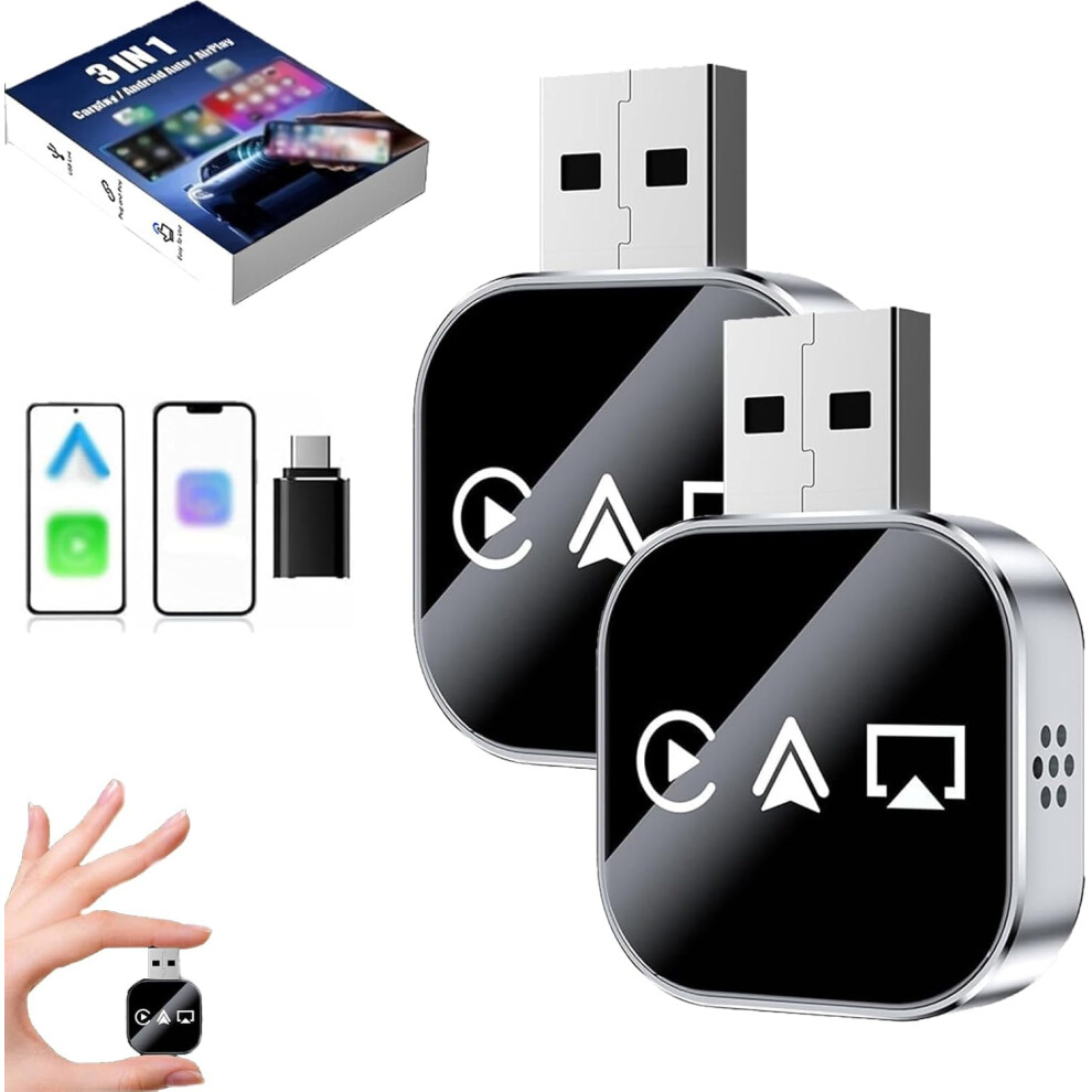 Wireless Carplay Adapter For Ios Android 3-In-1 975221535672