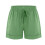 Grüne Leinenshorts für Damen mit elastischem Bund und Taschen 7