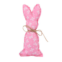 Easter Bunny Tiered Tray Decor Fabric Stuffed Rabbit 9.6